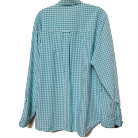 Chaps Pastel Blue Gingham Dress Shirt Sz XL/TG - Picture 2 of 5